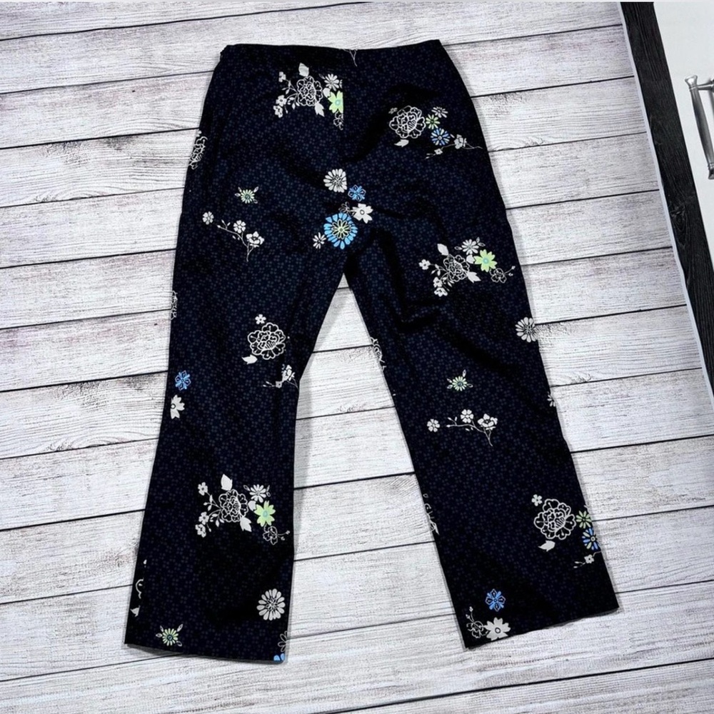 Floral Patterned Petite Cropped Pants